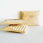 Close up Natural, handmade Bamboo Gift Bag for beautiful and thoughtful gifting.