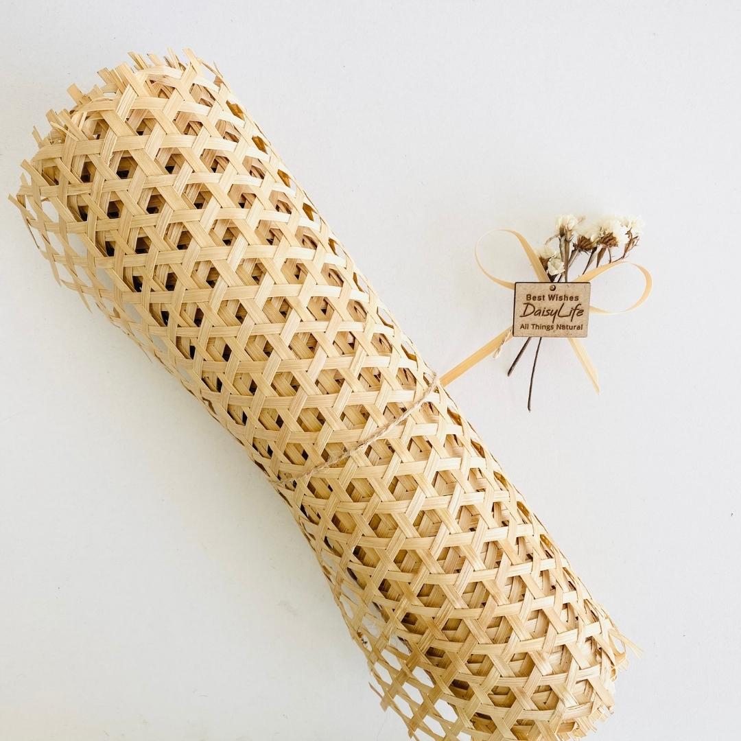 5 meter roll, lightweight, skill-fully handwoven natural bamboo mat for home, garden, for craft activities and DIY