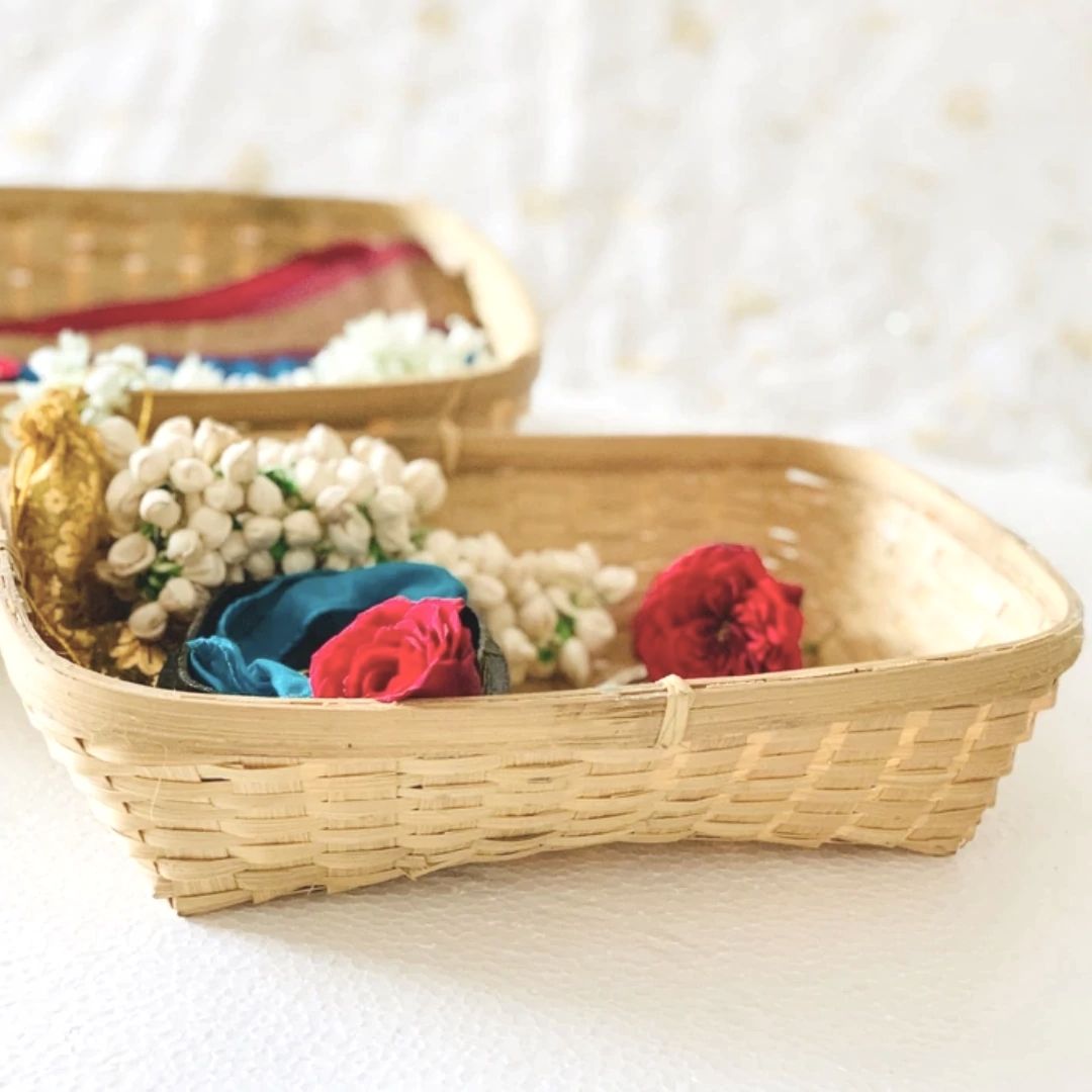 Wedding Bamboo Tray Gift in Set of 5
