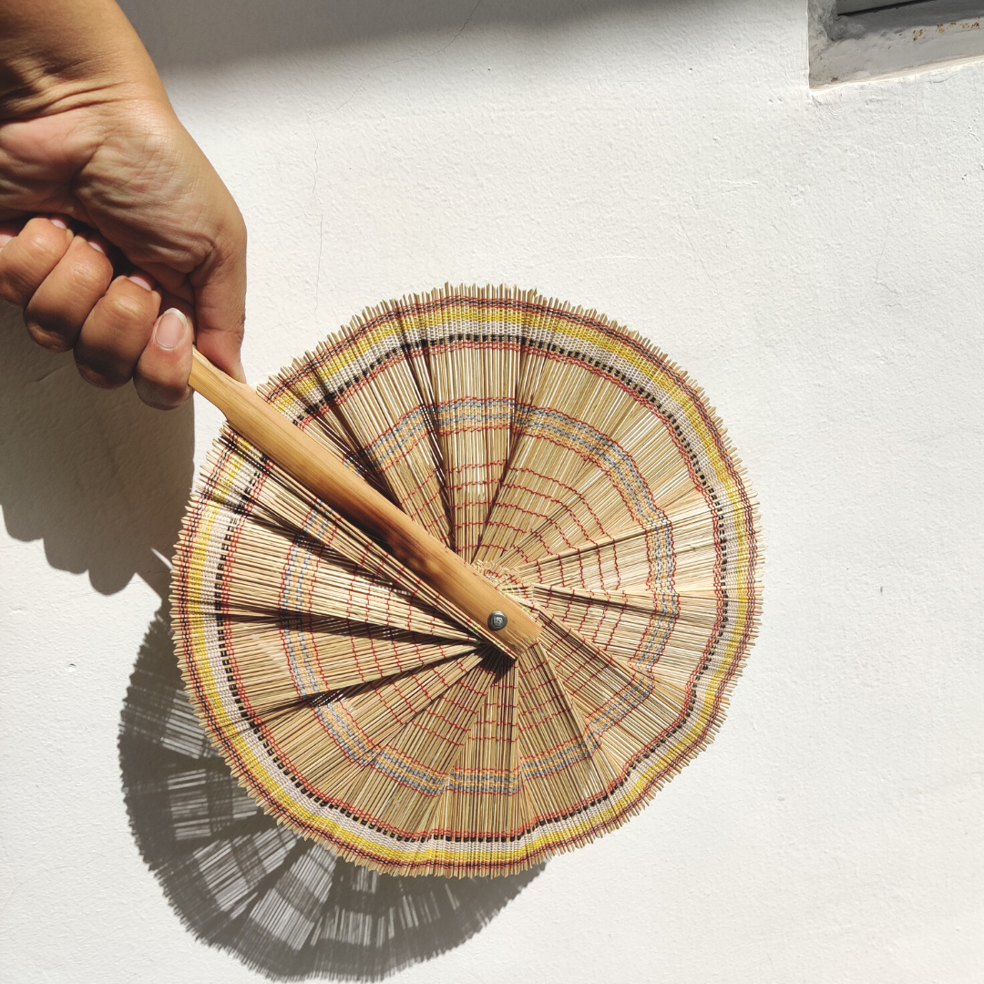 Close up of Bamboo Hand Fan