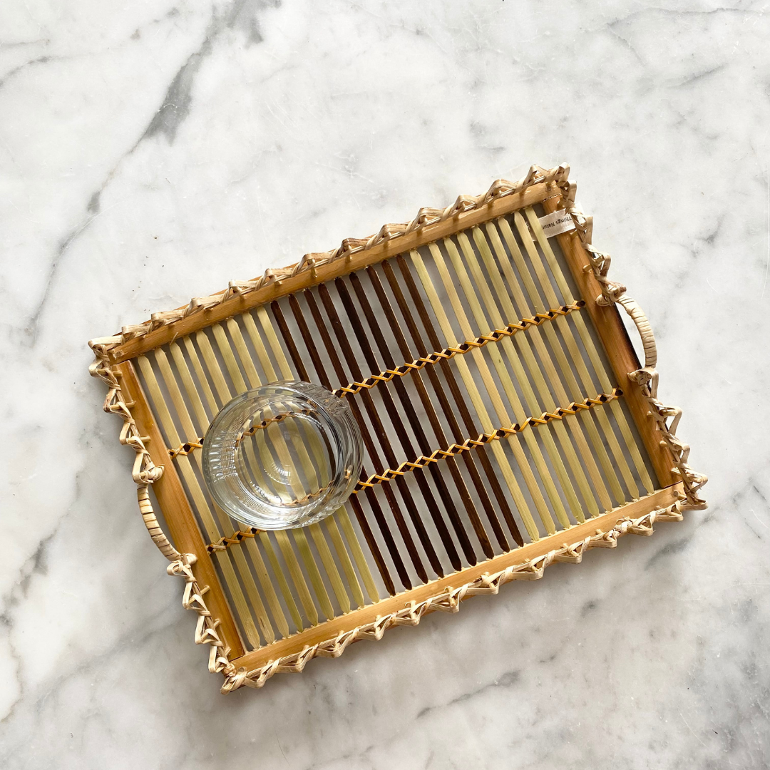 Fancy Natural Bare bamboo tray