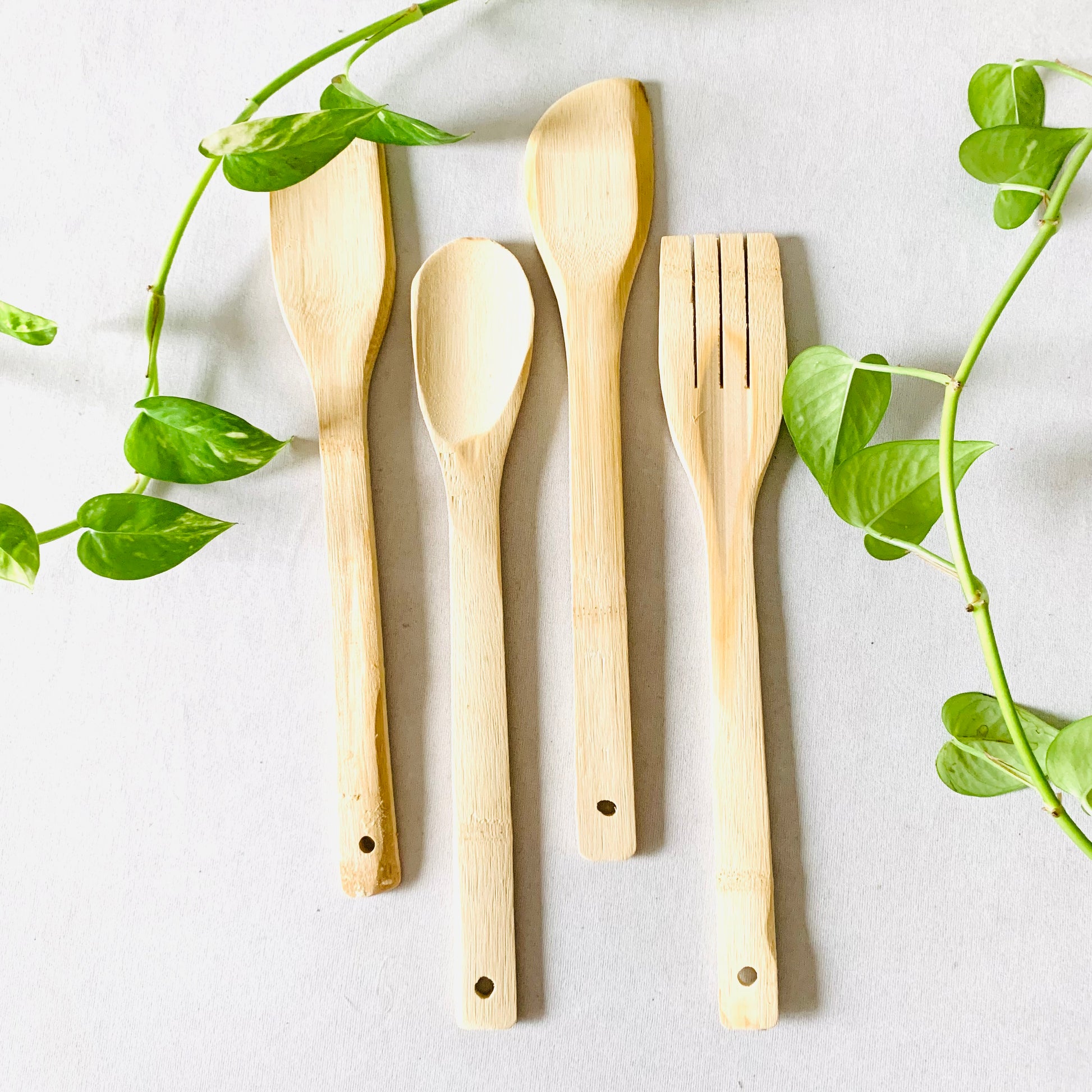 All Purpose Bare Bamboo Spoons for serving and cooking