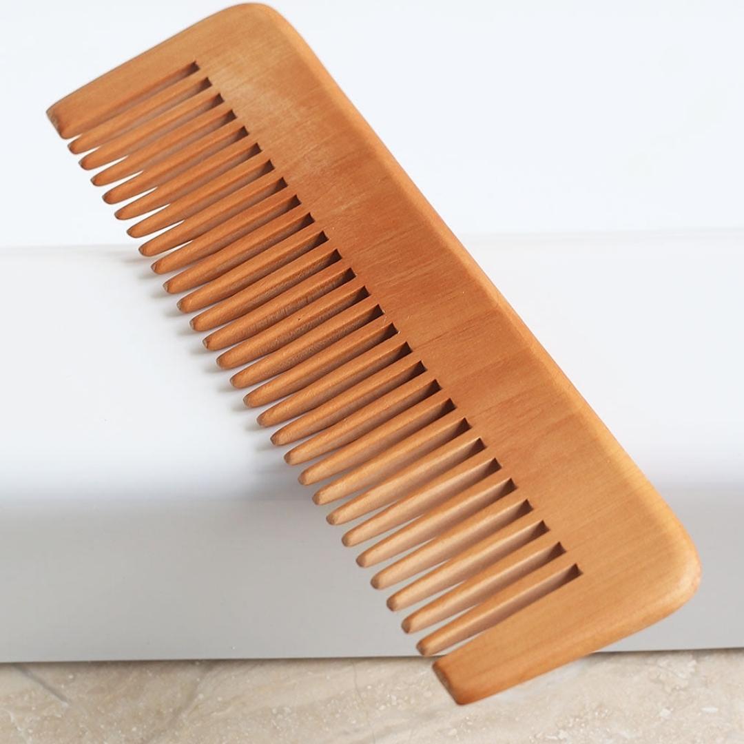 Solid natural wooden combs made from the beech tree.