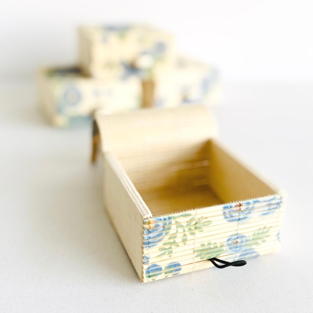 Beautiful woven bamboo boxes for gifting and store trinkets, jewellery and more.