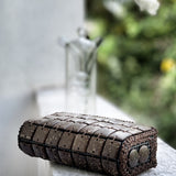 DaisyLife natural coconut shell cubes clutch wristlet bag