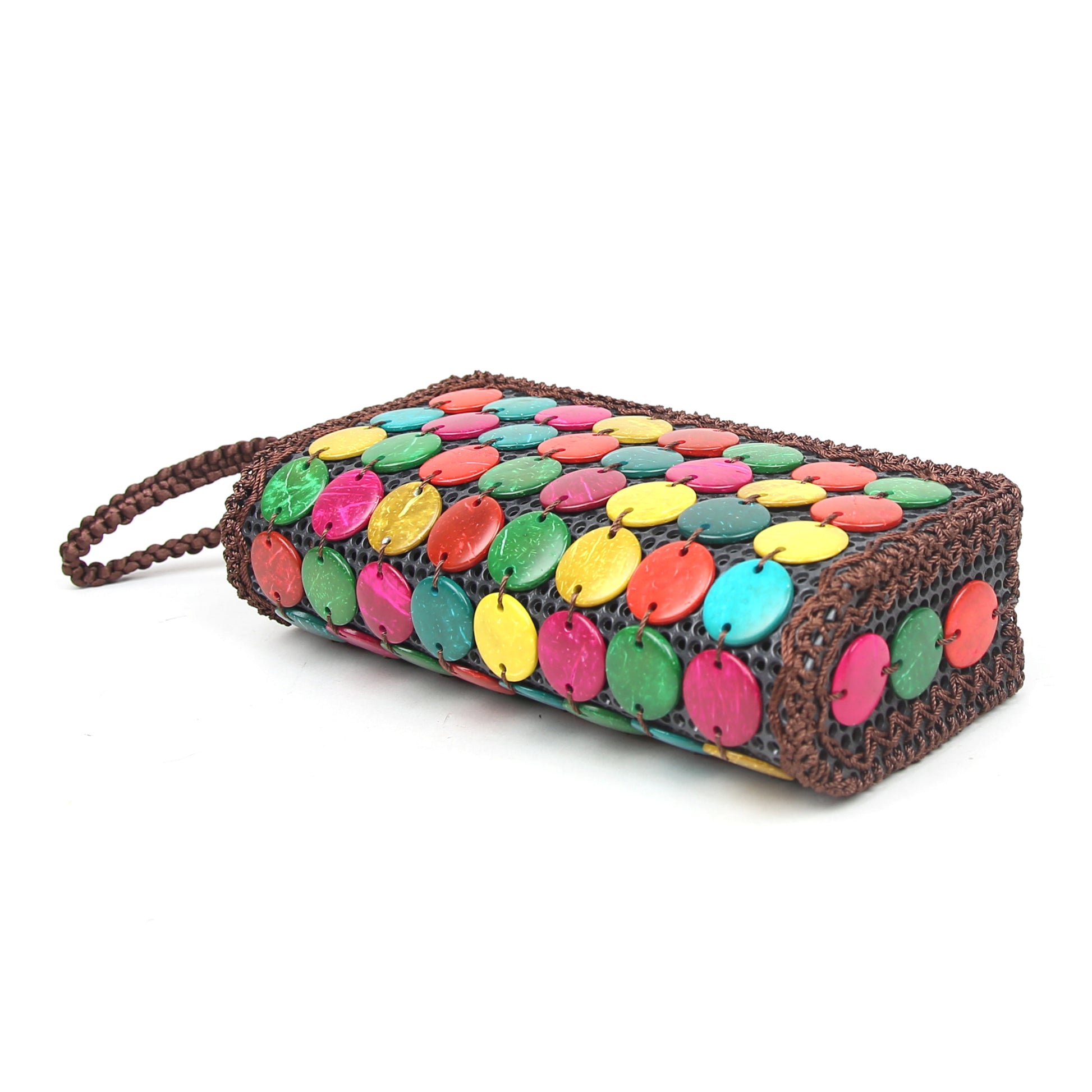 DAISYLIFE Natural, Eco-friendly and spacious colorful Coconut Shell Clutch Purse Bag for everyday use 