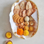 DaisyLife natural bamboo set of 3 tray basket for serving festive food