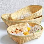 DaisyLife natural bamboo set of 3 tray  basket for serving festive food