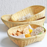 DaisyLife natural bamboo set of 3 tray  basket for serving festive food