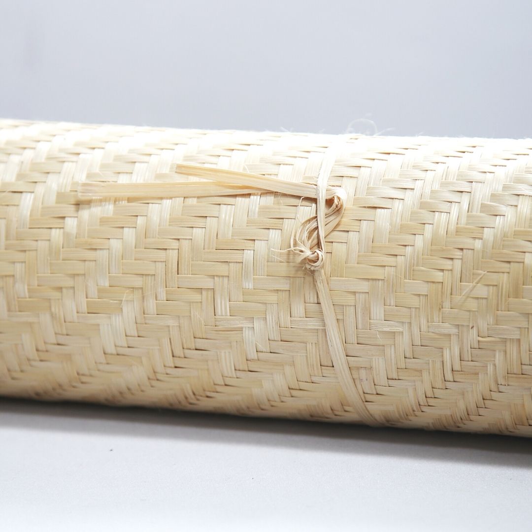 Lightweight, finely handwoven natural bamboo sheet for decor