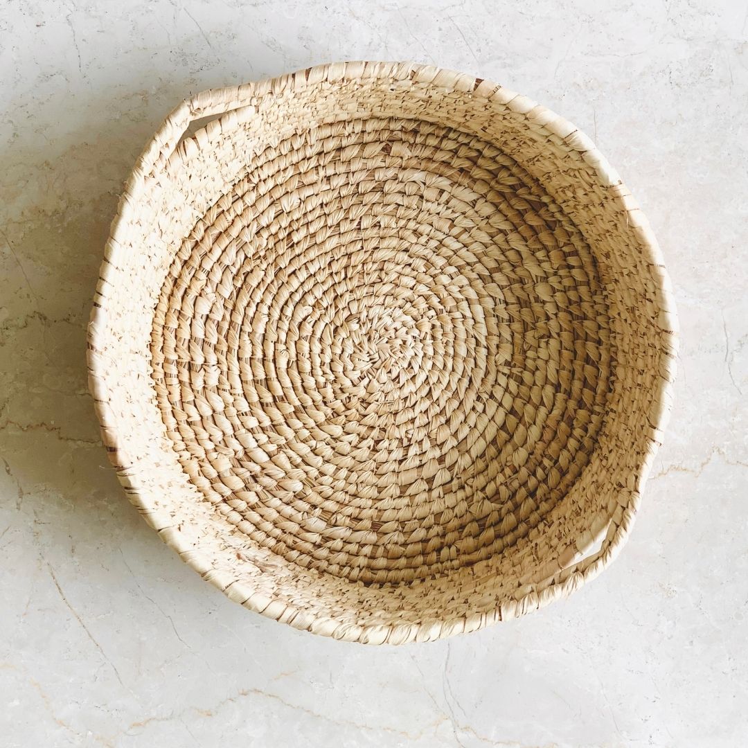 Handmade Grass basket - Natural grass multi-purpose basket