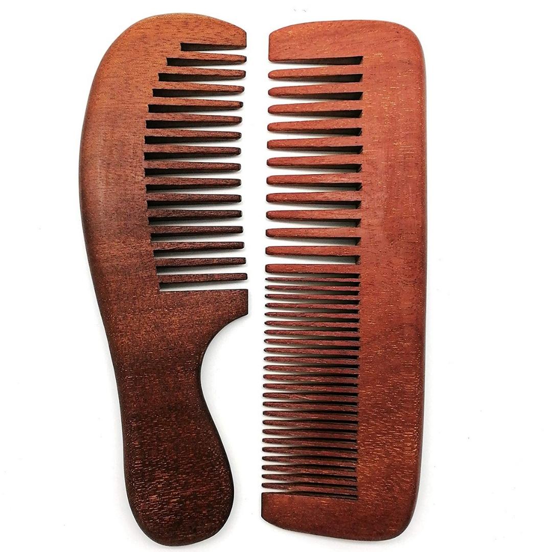 Dark wood combs in big and combination teeth, for all kinds of hair!