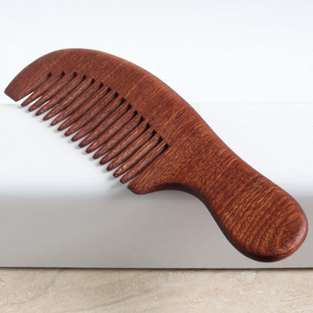 Dark Wooden Combs (Wide & Fine Tooth), Set of 2