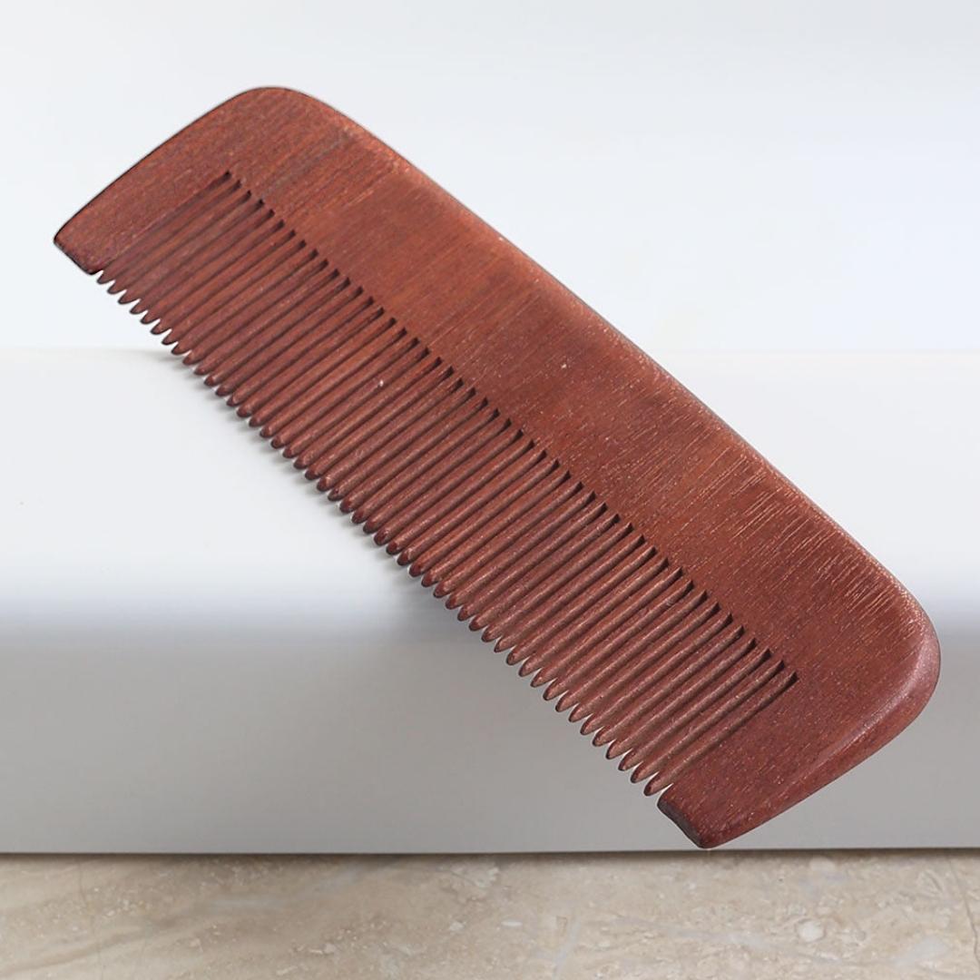 wide tooth and fine tooth Solid wooden combs made from the beech tree.