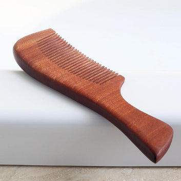 Dark Wooden Combs (Wide & fine Tooth), Set of 2