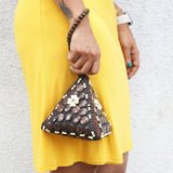 Natural coconut shells Fancy Samosa Wristlet Bag