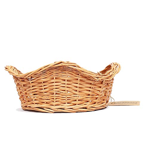 DAISYLIFE Natural Wicker Round Basket for storage and display