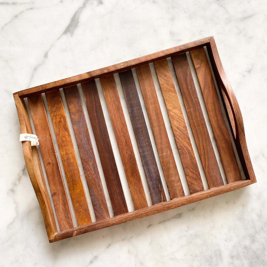 Natural Wooden antique tray.