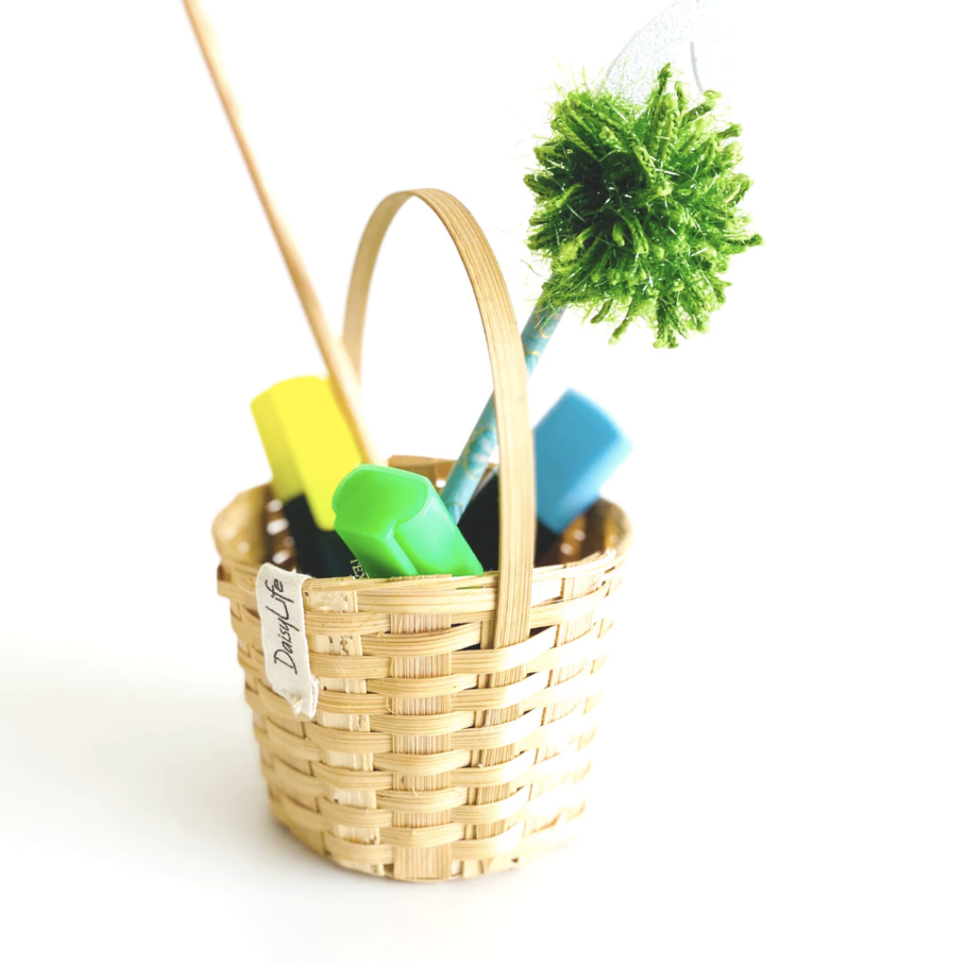 Little Bamboo Bucket Baskets for storing stationery