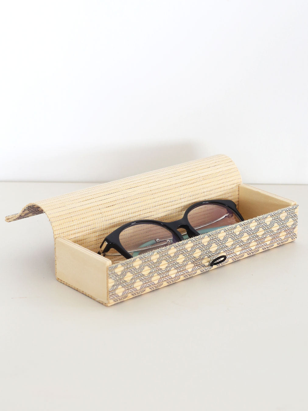 Natural bamboo box for storage and as spectacle case