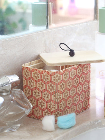 DAISYLIFE Natural and Eco-friendly open lid tall bamboo storage box for jewelry, stationery and as gift box