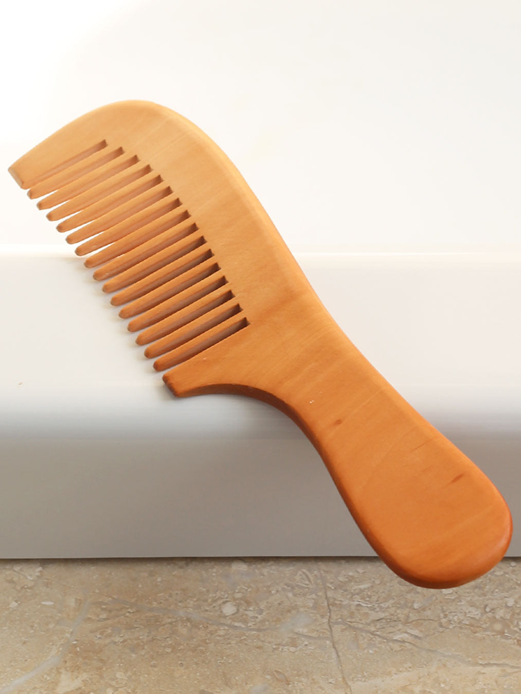Natural wooden comb set of of wide and fine tooth, set of 2