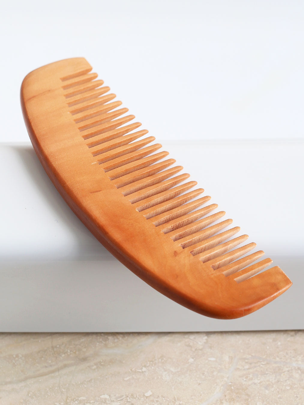 Natural light wood combs for  thick healthy hair