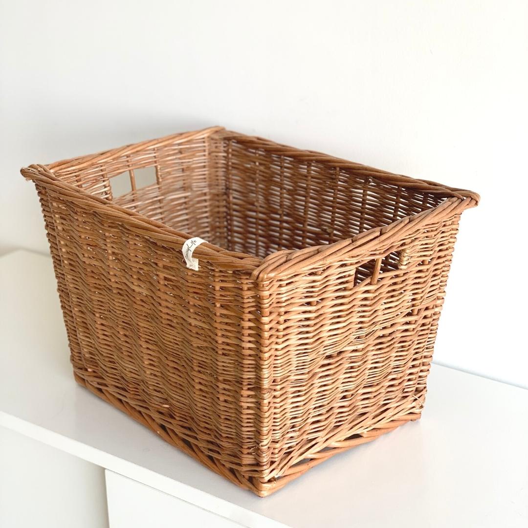 Side Grooves Open Storage Basket