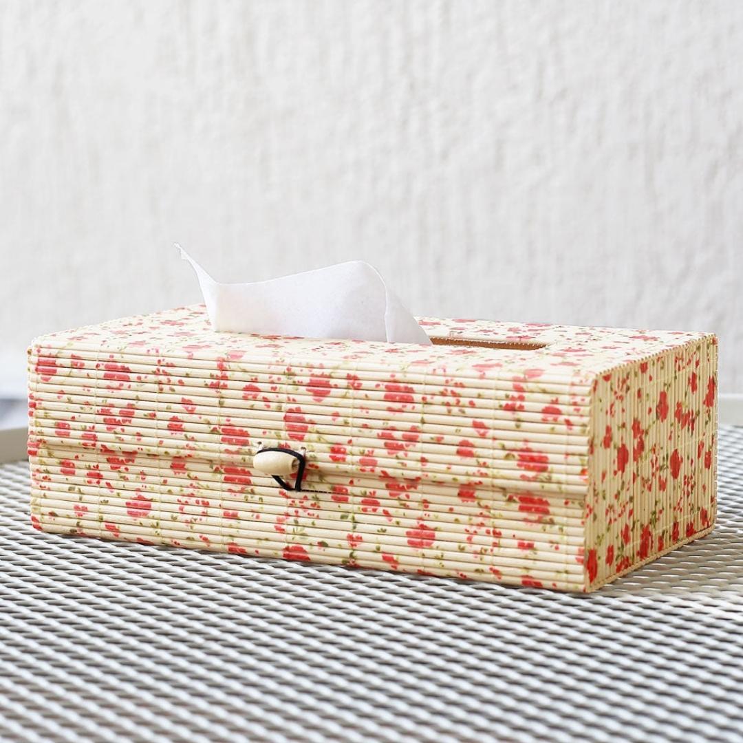 Beautiful, lightweight bamboo tissue box for natural, light, modern aesthetics in city homes.