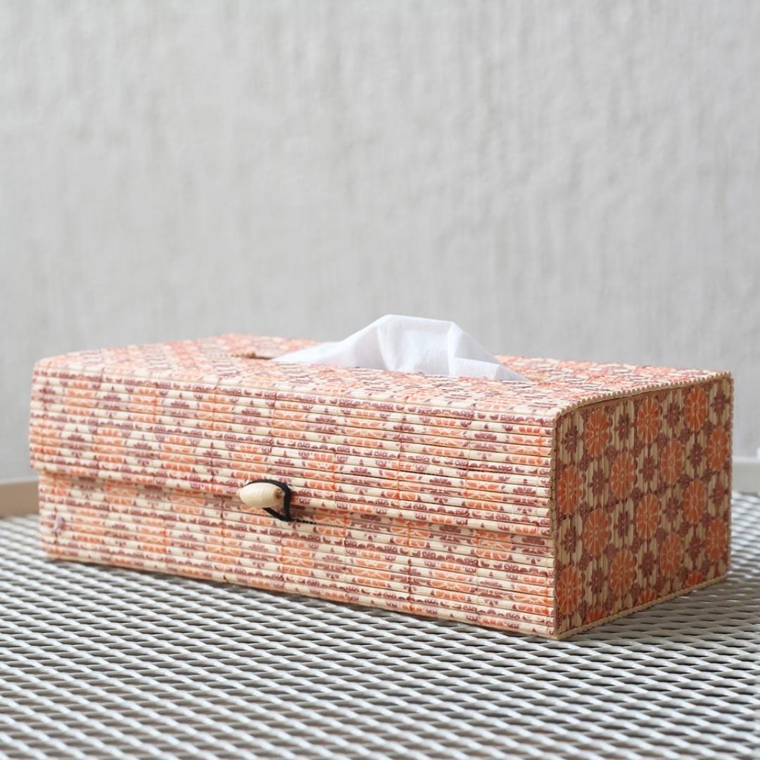 Beautiful, lightweight bamboo tissue box for natural, light, modern aesthetics in city homes.