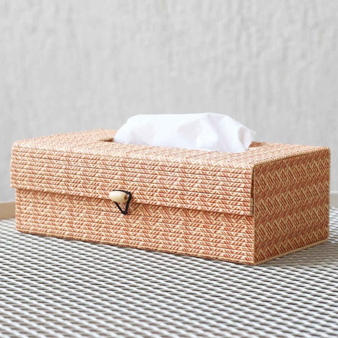 Beautiful, lightweight bamboo tissue box for natural, light, modern aesthetics in city homes.