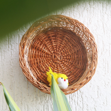 DaisyLife natural warm wicker baskets for wall decor and storage