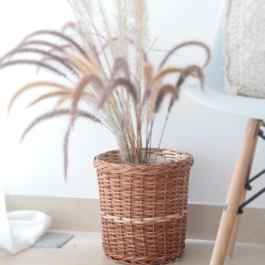 DaisyLife Natural Willow Wicker planter basket, Flower Basket, Gift Basket, Storage and home decor basket