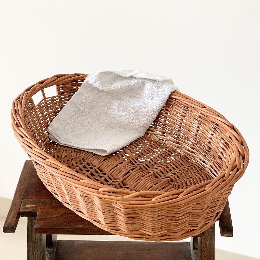Wicker BB Oval basket for laundry, storage, and organising