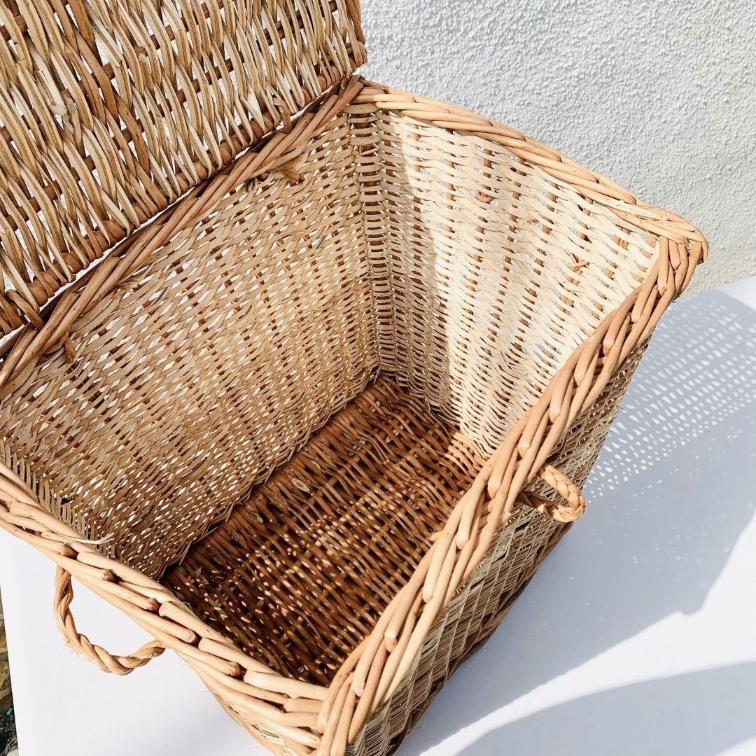 Close up of Wicker Box- Laundry Basket
