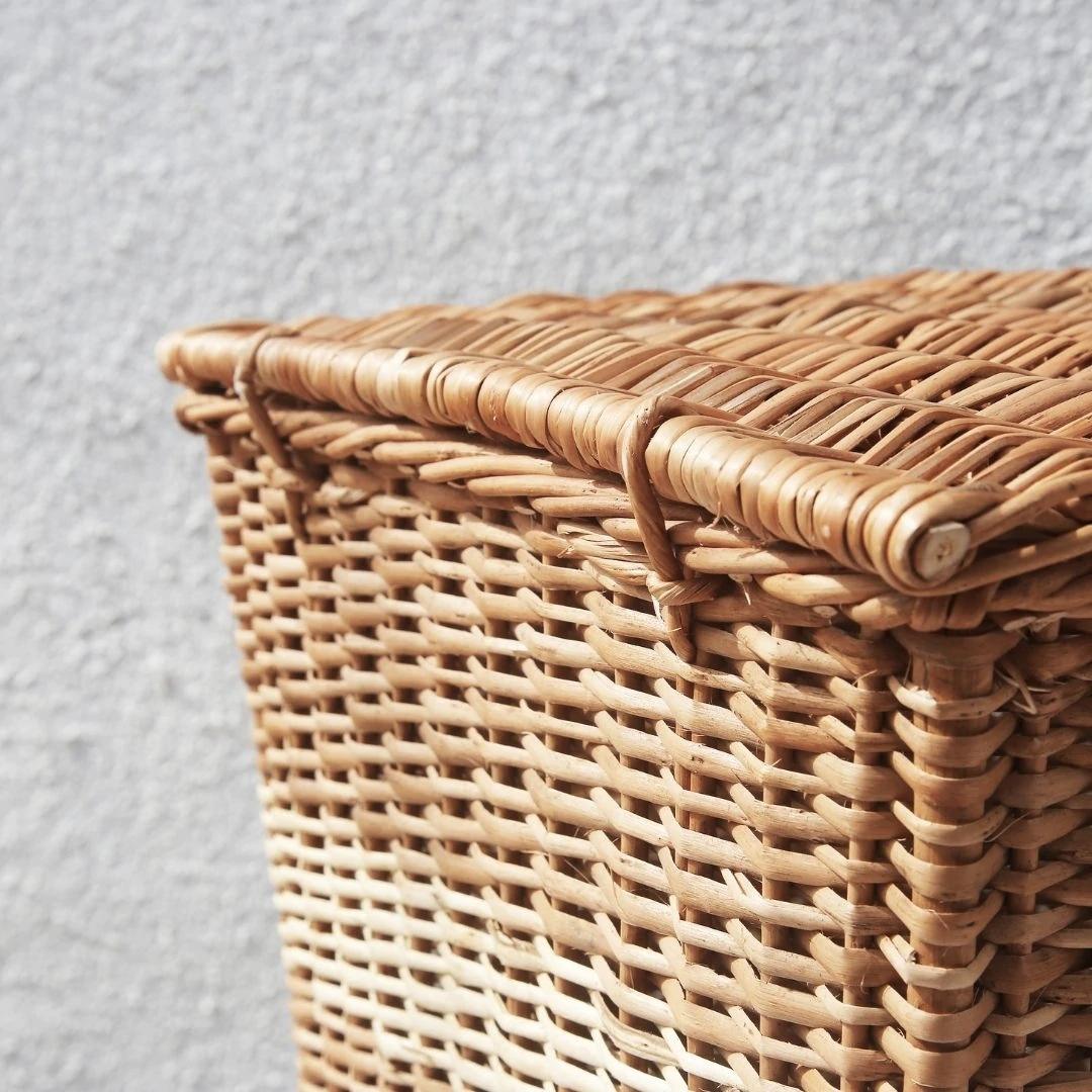 Close up of Wicker Box- Laundry Basket