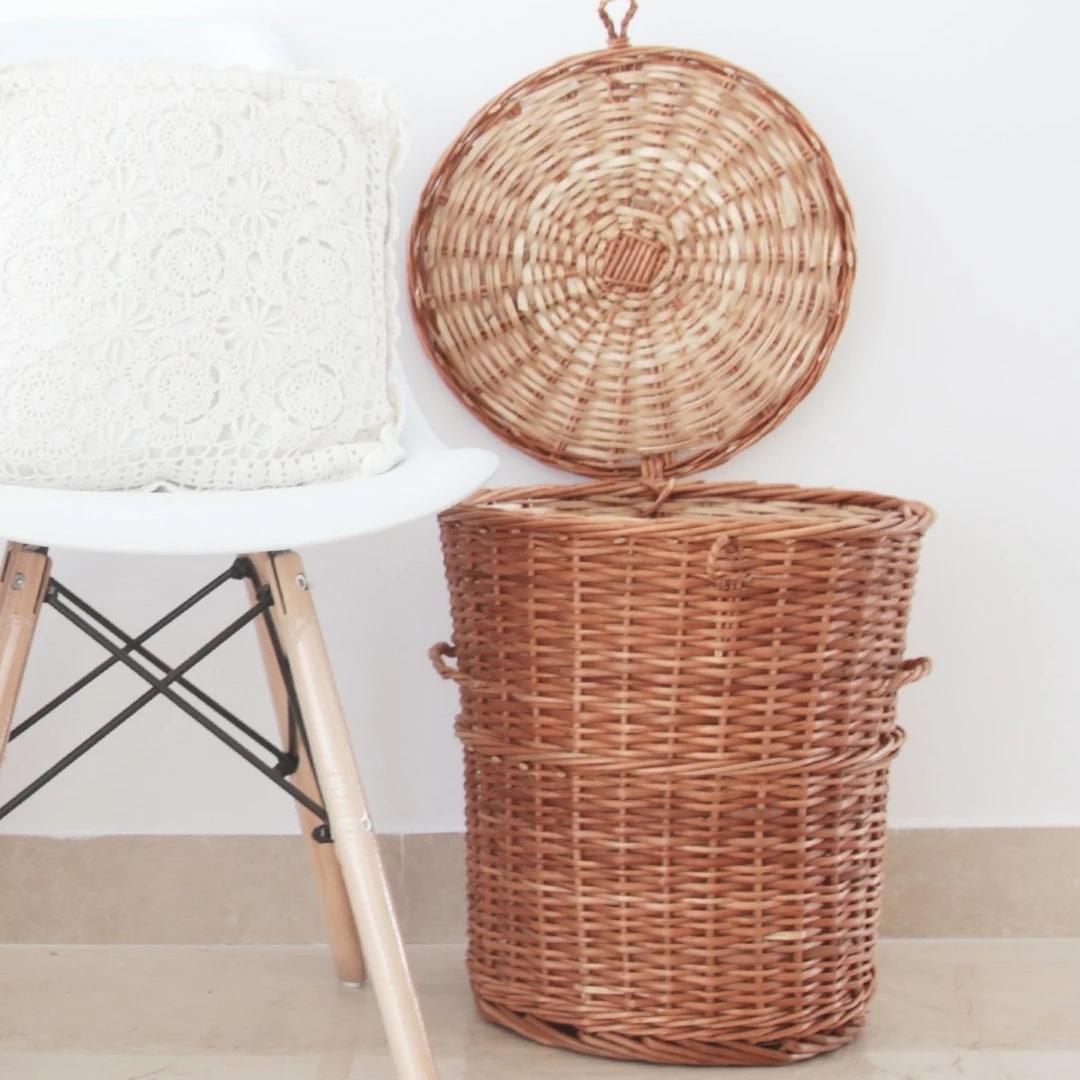 Willow wicker laundry baskets. 