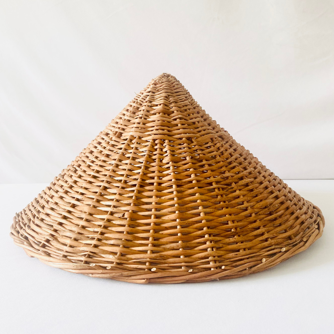 Natural, simple wicker handwoven lampshade 