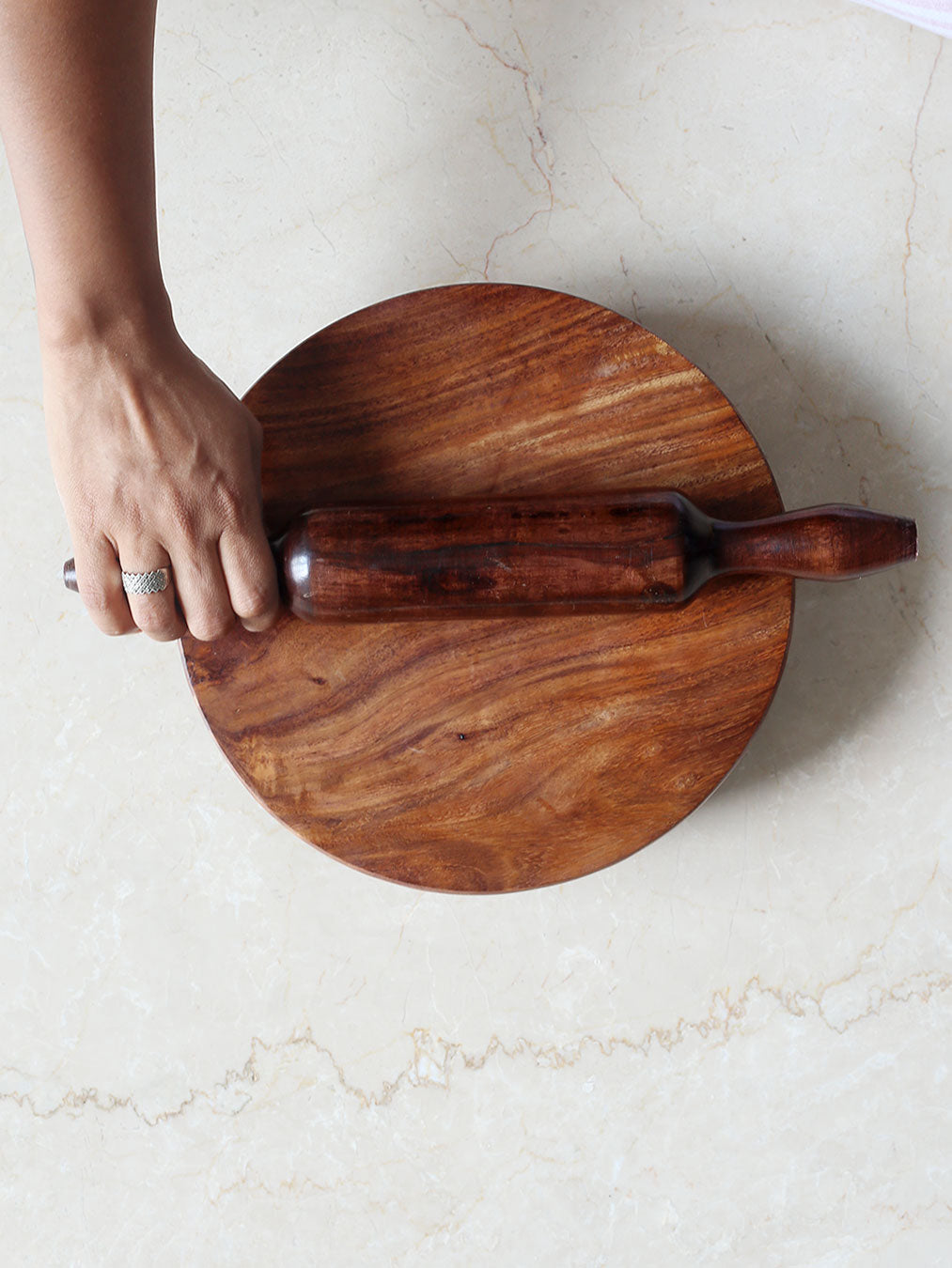 Natural Wooden Chakla Belan Set