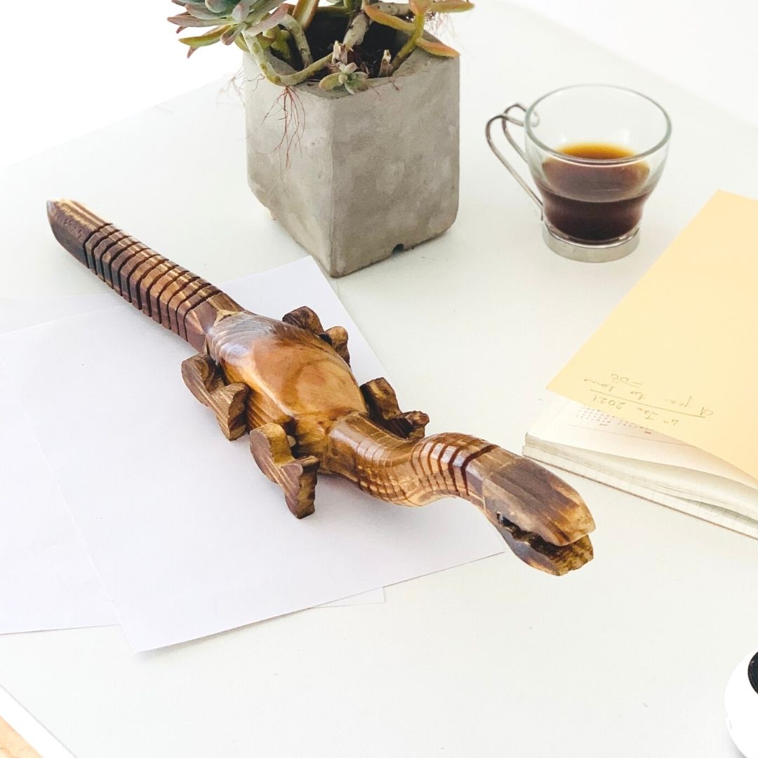 DaisyLife Wooden Long Neck Mamenchisaurus Dinosaur for office décor